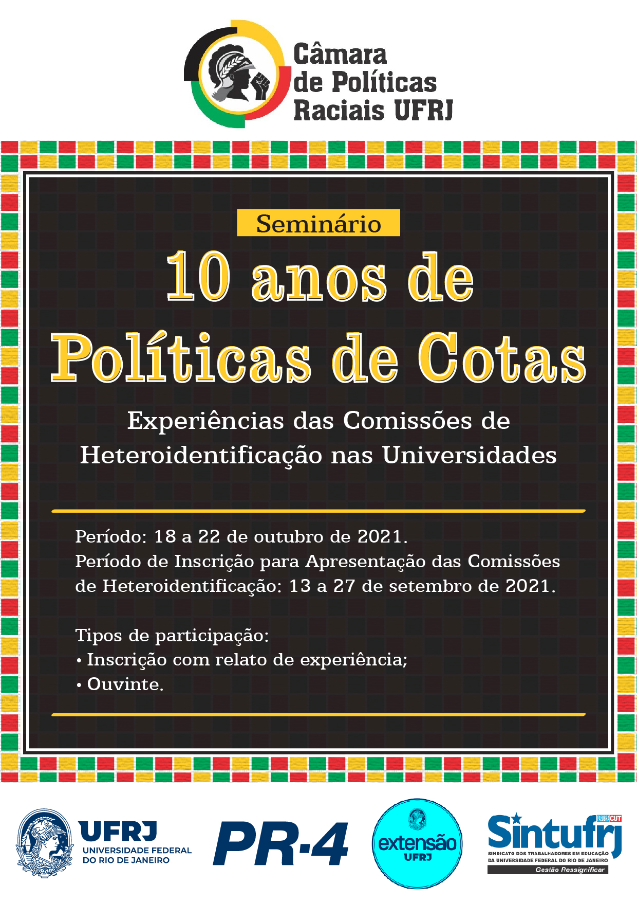 cartaz seminario 10anos